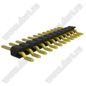 DS1025-04-12P8BS разъем штыревой однорядный для поверхностного (SMD) монтажа; шаг 2.00мм; P=2,0мм; 12-конт.