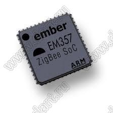 EM357-RTR (QFN-48 7x7mm) микроконтроллер с маломощным 2,4ГГц приемопередатчиком для  ZigBee/802.15,.4 8bit MCU; Uпит.=1,7...3,6В