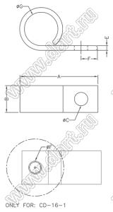 CD-19 фиксатор кабеля; нейлон-66 (UL); натуральный