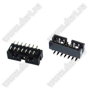 BHS2-14 (2x7) вилка SMD на плату закрытая; P=2.0мм; 14-конт.