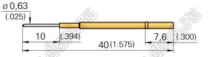 KS-100-44G гнездо контакта-пробника