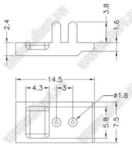 LEM-205 cветовод; поликарбонат (UL); прозрачный