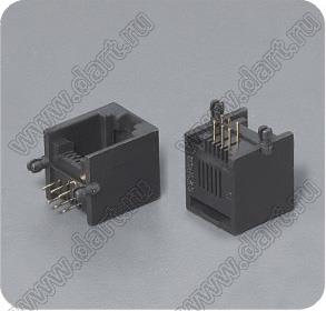 5511-66-100-001-L (6P6C)-SOCKET розетка телефонная RJ-12 на плату