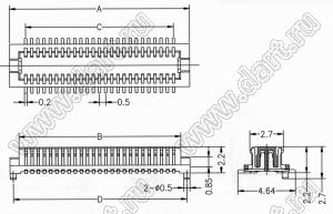 BL3720-M050022G0FR01 вилка SMD сверхминиатюрная; 50-конт.