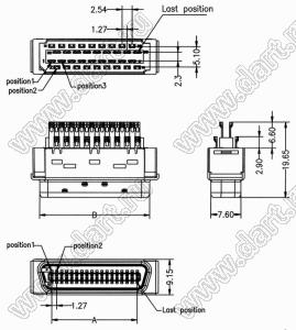 BL6331-M036SSG0MN вилка SCSI на провод; 36-конт.