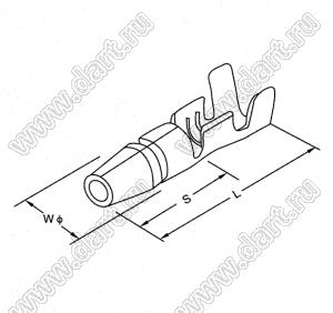 SMPB-T156 Наконечник кабельный неизолированный; s=0,75-2,5кв.мм; AWG 18-14; латунь луженая