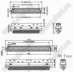 BL6330-M068SSG0MNA02 вилка прямая SCSI HPDB DB; 68-конт.