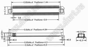 BL3721-M100023G0FR01 вилка SMD сверхминиатюрная; 100-конт.; H=2,3мм