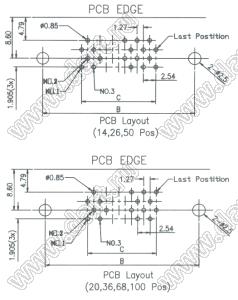 BL6300-F100RDG0MNT розетка угловая SCSI; 100-конт.