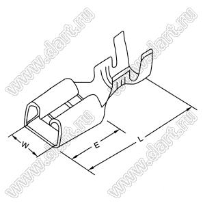 SFA-T187(8) Наконечник кабельный неизолированный; s=0,3-1,0кв.мм; AWG 22-16; латунь луженая