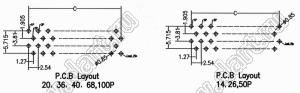 BL6300-M050M1DG0MN1 вилка SCSI SMT; 50-конт.; резьба #2-56