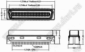 BL6300-M100M1DG0MN3 вилка SCSI SMT; 100-конт.; резьба M2.6