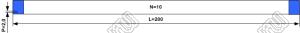 BLFPC P2,0 10PIN 200mm шлейф плоский, шаг 2,0мм 10 жил длина 200мм, контакты на одной поверхности