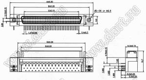 BL6300-F026RDG0MNT розетка угловая SCSI; 26-конт.