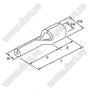 PTN1.25-13 наконечник неизолированный штыревой круглый, для провода A.W.G. 22-16 сечением 0,5…1,5 кв.мм., ток 19А; медь луженая; I max=19А; 0,5…1,5кв.мм; A.W.G.=22-16