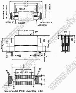 BL3711-M030080G0FR01 вилка SMD; 30-конт.; H=8,00мм