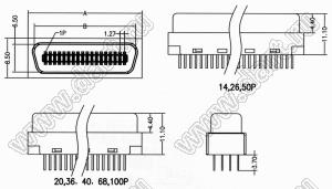 BL6300-M050SDG0MN4 разъем прямой SCSI; 50-конт.; резьба M2.5