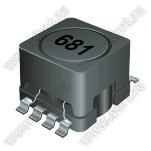 SRR0908-681YL дроссель SMD экранированный; L=680мкГн (при 1 кГц); Iн=0,35А