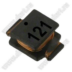 SDR0703-121KL дроссель SMD неэкранированный; L=120мкГн; Q=32; Iн=0,26А