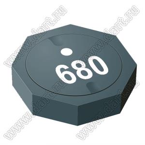 SRU6013-680Y дроссель SMD экранированный; L=68мкГн (при 100 кГц); Iн=0,60А