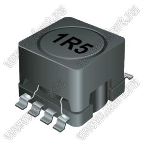 SRR0908-1R5ML дроссель SMD экранированный; L=1,5мкГн (при 1 кГц); Iн=5,60А