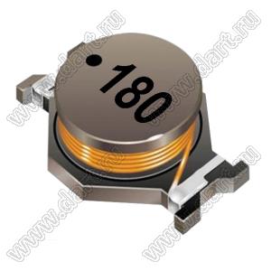 SDR2207-180YL дроссель SMD неэкранированный; L=18мкГн; Q=46; Iн=4,6А