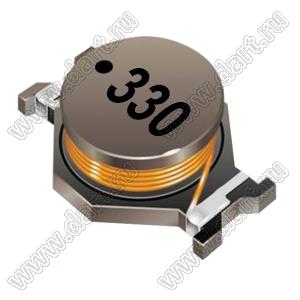 SDR2207-330YL дроссель SMD неэкранированный; L=33мкГн; Q=27; Iн=3,4А