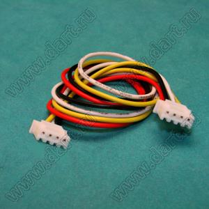 А2501-04Н (CHU-04)-22AWG-250mm-А2501-04Н (CHU-04) провода красный/черный/белый/желтый 250м с 4-конт. разъемом шаг 2,5мм