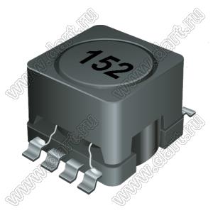 SRR0908-152YL дроссель SMD экранированный; L=1500мкГн (при 1 кГц); Iн=0,25А