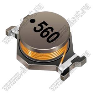 SDR2207-560KL дроссель SMD неэкранированный; L=56мкГн; Q=25; Iн=2,6А