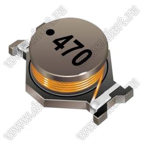 SDR2207-470KL дроссель SMD неэкранированный; L=47мкГн; Q=27; Iн=2,8А