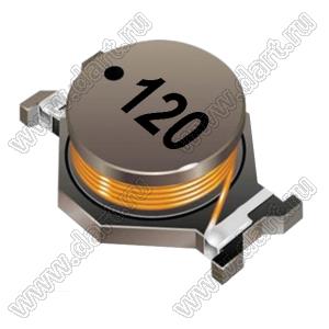 SDR2207-120YL дроссель SMD неэкранированный; L=12мкГн; Q=50; Iн=5,5А