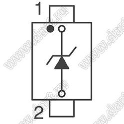 VDZ13B (SOD-723) стабилитрон; Vz=13В (при Izt); Iст=0,1мкА; корпус SOD-723