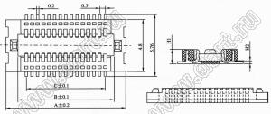 BL3720-F060020G0DR01 розетка SMD сверхминиатюрная; 60-конт.