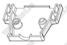 DS1047-25M1L (DNT-25C) корпус (кожух) для разъема D-SUB; длинные винты; 25-конт.; металлический сплав