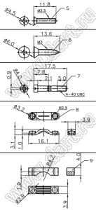 DS1050-15N1 корпус (кожух) для разъема D-SUB; 15-конт.; пластик