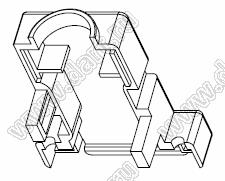 DS1048-09AP1S (DP-9C, 5507-09-SNAP) корпус (кожух) для разъема D-SUB; короткие винты; 9-конт.; пластик