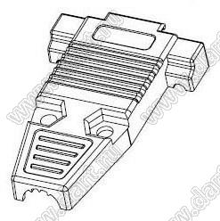 DS1047-09M1L (DNT-9C) корпус (кожух) для разъема D-SUB; длинные винты; 9-конт.; металлический сплав