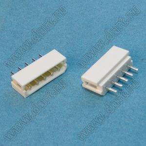 A2502-05A (5267-5A, MOLEX 22035055) вилка однорядная прямая на плату; шаг 2,50мм; 5-конт.