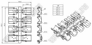 DS1049-09M1 корпус (кожух) для разъема D-SUB; 9-конт.; металл