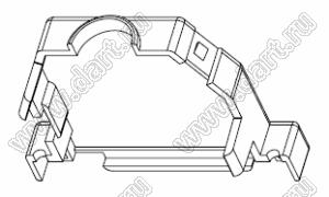 DS1048-25AP1S (DP-25C, 5507-25-SNAP) корпус (кожух) для разъема D-SUB на защелках; короткие винты; 25-конт.; пластик