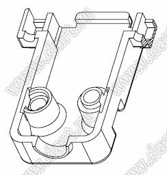 DS1046-09C1S корпус (кожух) для разъема D-SUB; короткие винты; 9-конт.; пластик