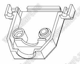 DS1046-15C1S корпус (кожух) для разъема D-SUB; короткие винты; 15-конт.; пластик