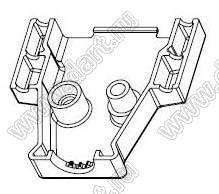 DS1047-15M1L (DNT-15C) корпус (кожух) для разъема D-SUB; длинные винты; 15-конт.; металлический сплав