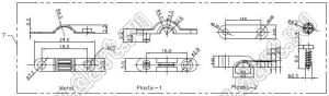 DS1045-25AP1S (DP-25C, 5507-15-S) корпус (кожух) для разъема D-SUB на винтах; короткие винты; 25-конт.; пластик