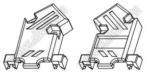 DS1053-09NP1 корпус (кожух) для разъема D-SUB; 09-конт.; пластик