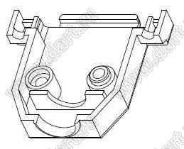 DS1045-15AP1S (DP-15C, 5507-15-S) корпус (кожух) для разъема D-SUB; короткие винты; 15-конт.; пластик