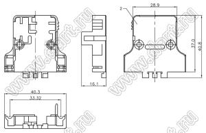 DS1050-15N1 корпус (кожух) для разъема D-SUB; 15-конт.; пластик