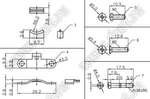 DS1056-15N1 корпус (кожух) для разъема D-SUB; 15-конт.; пластик