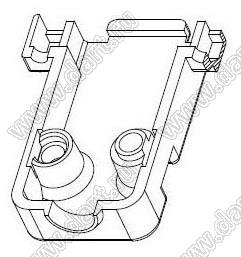 DS1045-09AP1L (DPТ-9C, 5507-09-L) корпус (кожух) для разъема D-SUB; длинные винты; 9-конт.; пластик